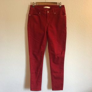 LEVIS Denim brick red legging skinny jeans